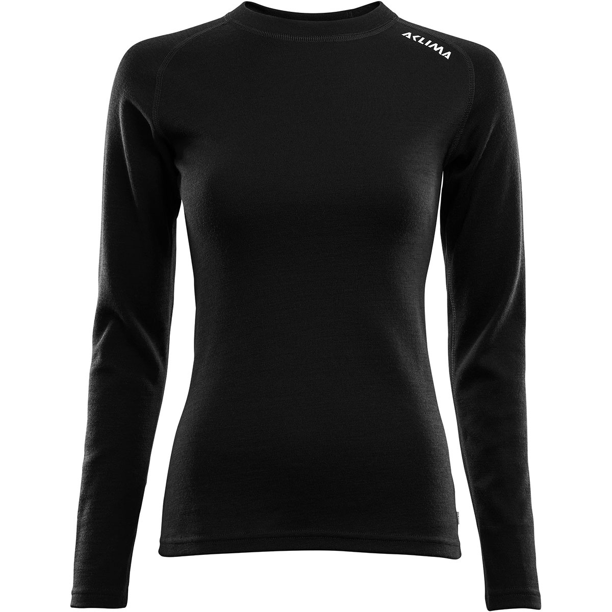 Aclima Femme T-shirt long WarmWool Crew Neck (taille L, Noir)
