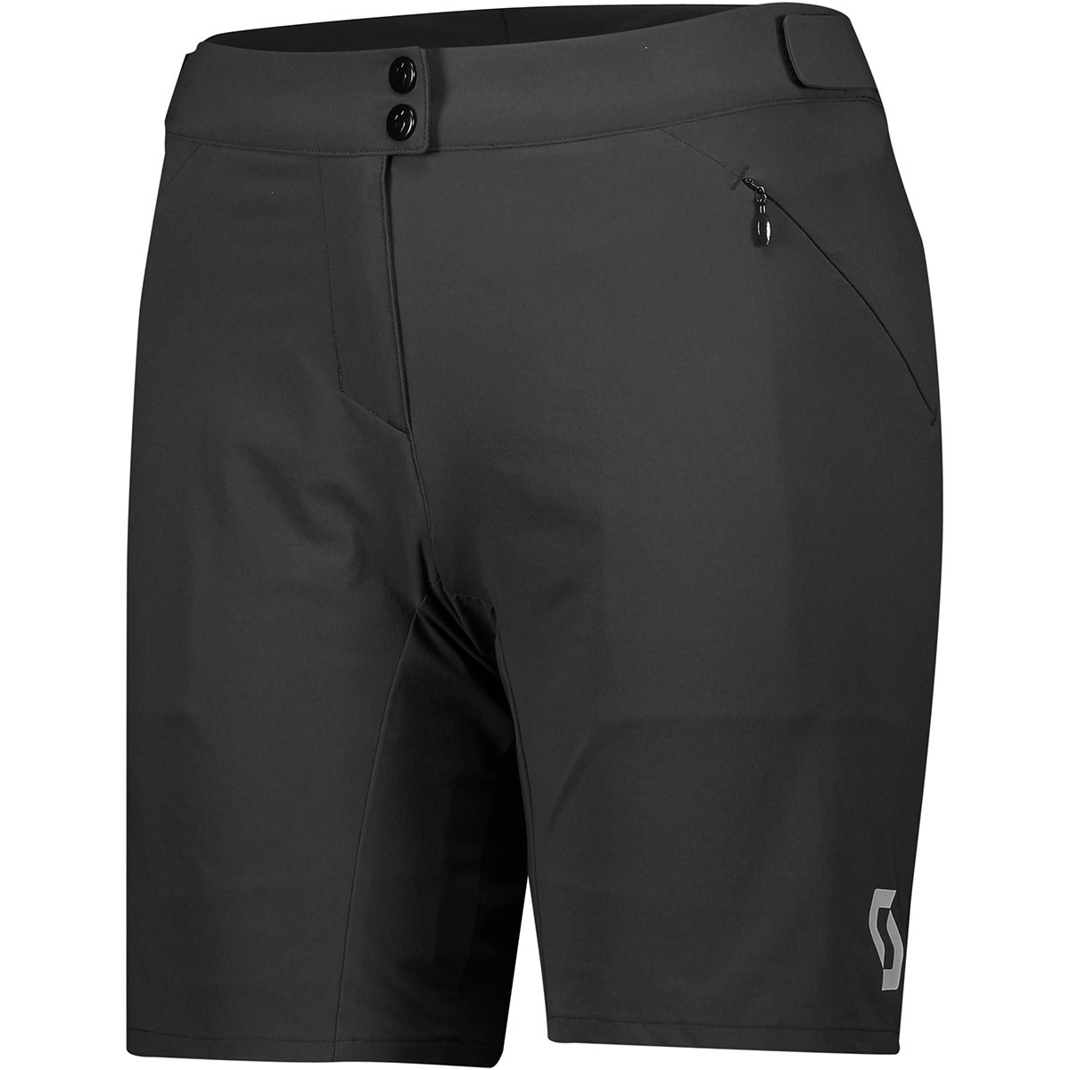 Scott Femme Pantalon MTB court Endurance W/pad (taille XS, Noir)