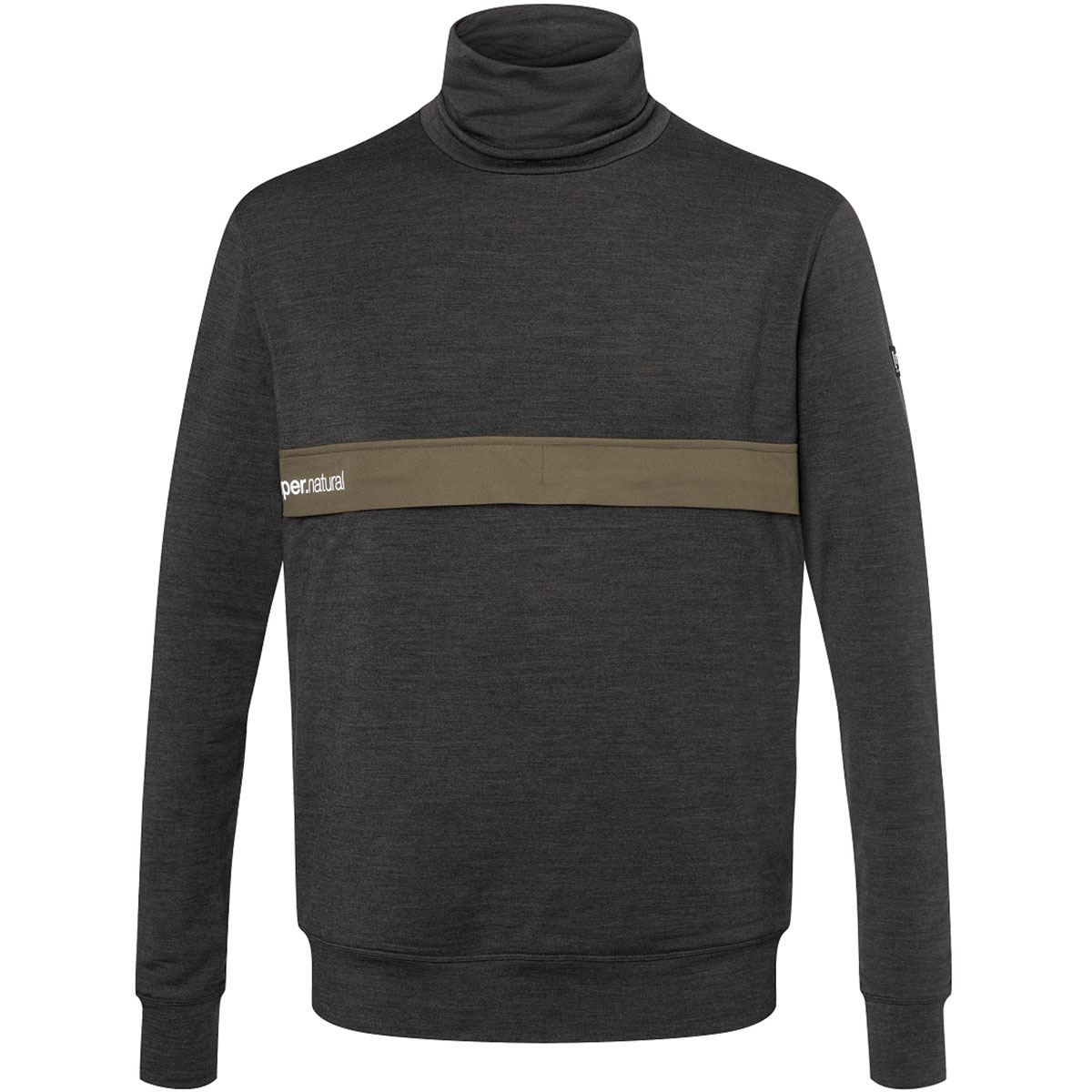 Super.Natural Uomo Maglione a collo alto Alpine (Taglia XXL, Nero)