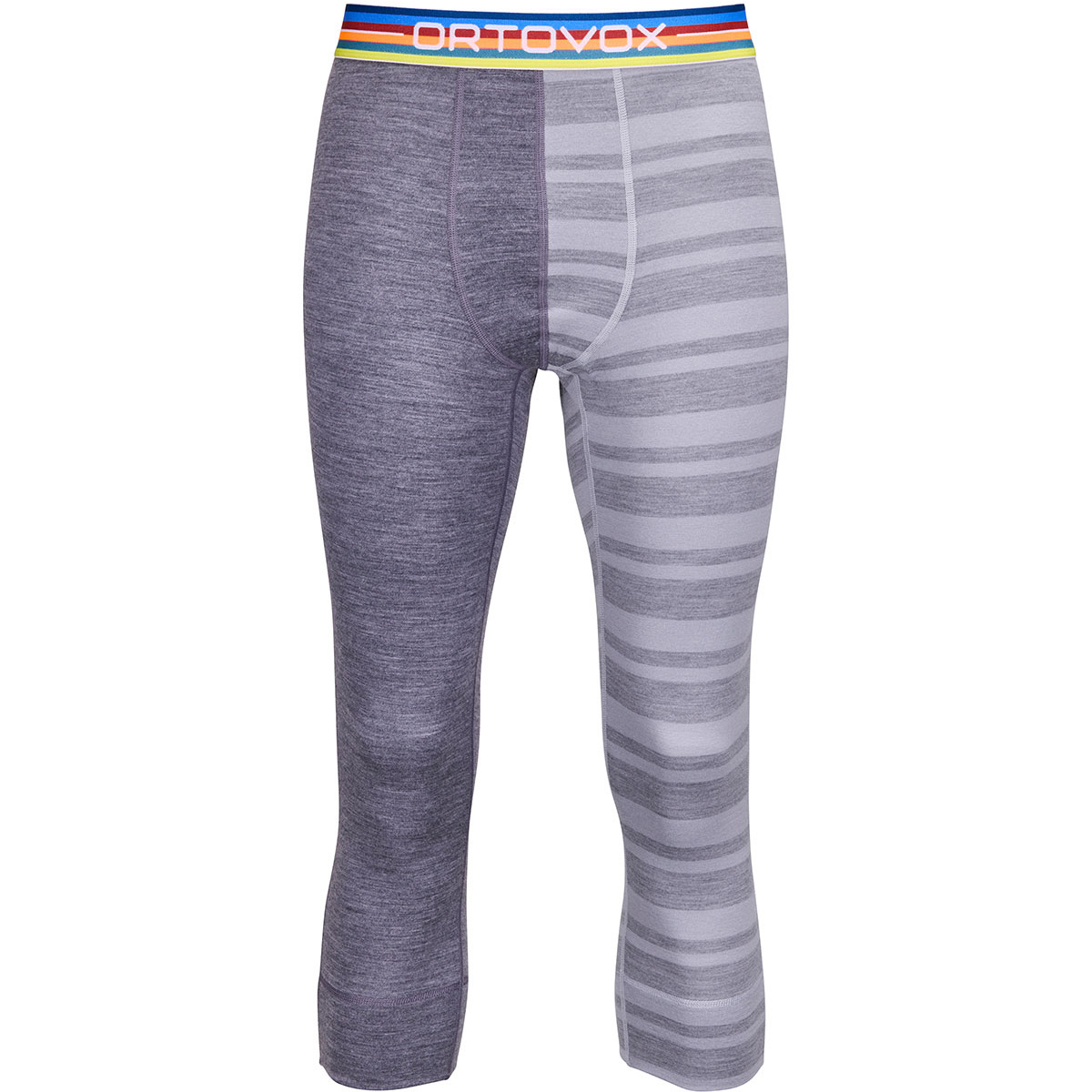 Ortovox Uomo Leggings a 3/4 185 Rock'n'wool (Taglia L, Grigio)