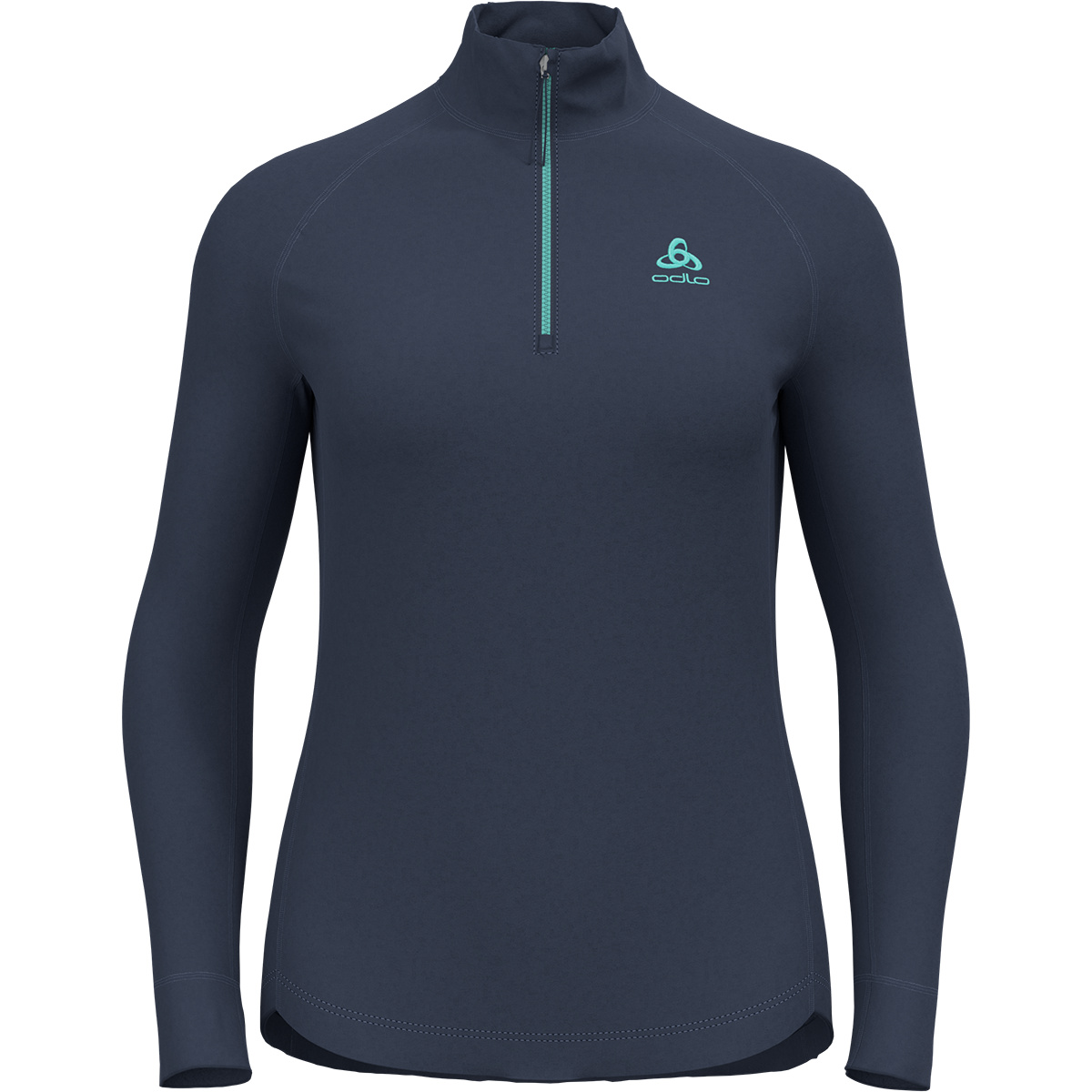 Odlo Donna Maglia a manica lunga con 1/2 zip Berra (Taglia S, Blu)