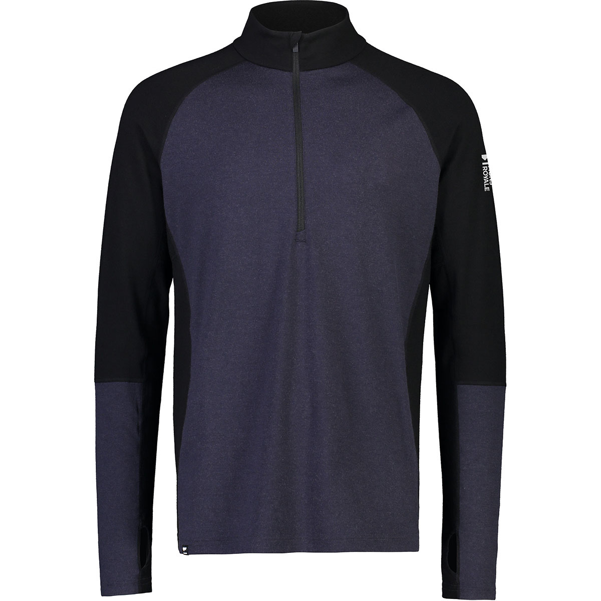 Mons Royale Homme T-shirt long Olympus Half Zip (taille M, Noir)