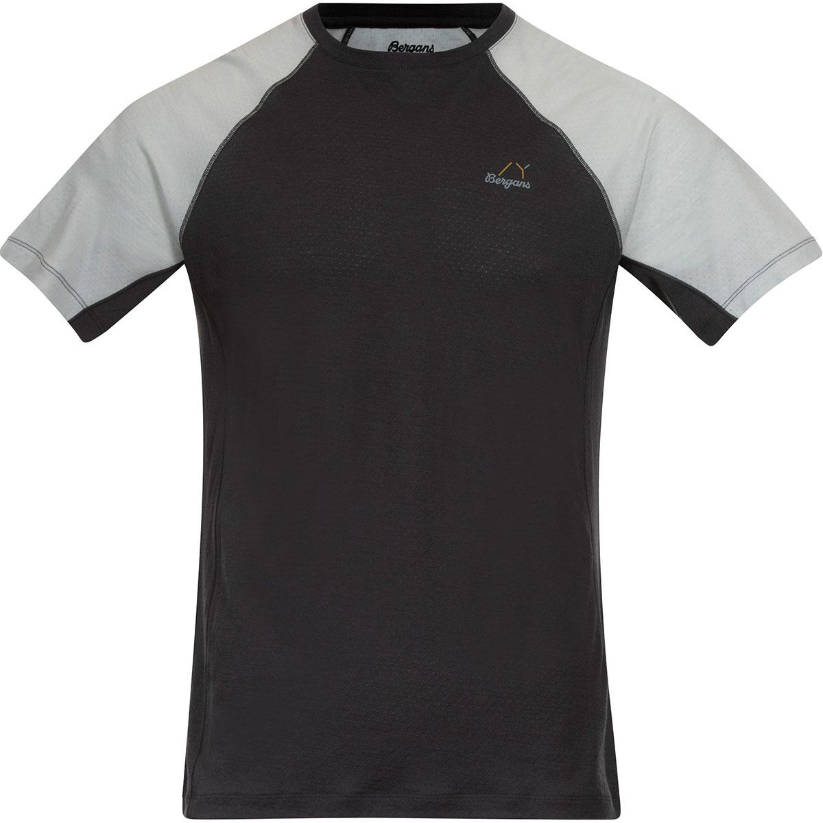 Bergans Uomo Maglietta Y LightLine Merino (Taglia XXL, Nero)