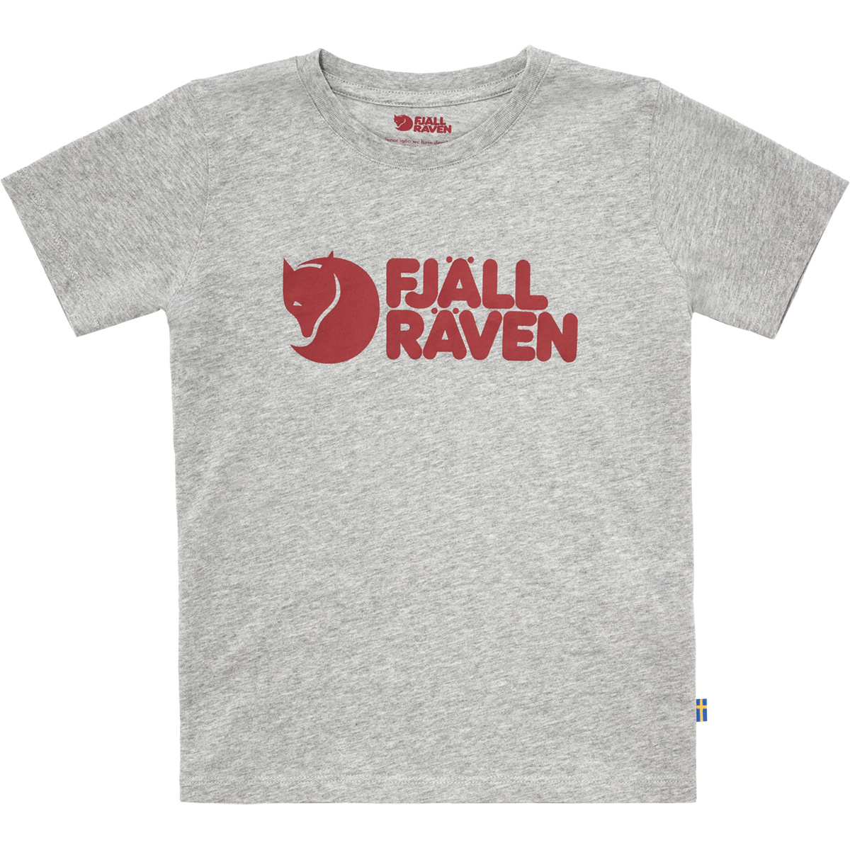 Fjällräven Bambino Maglia a manica corta Logo (Taglia 140, Grigio)