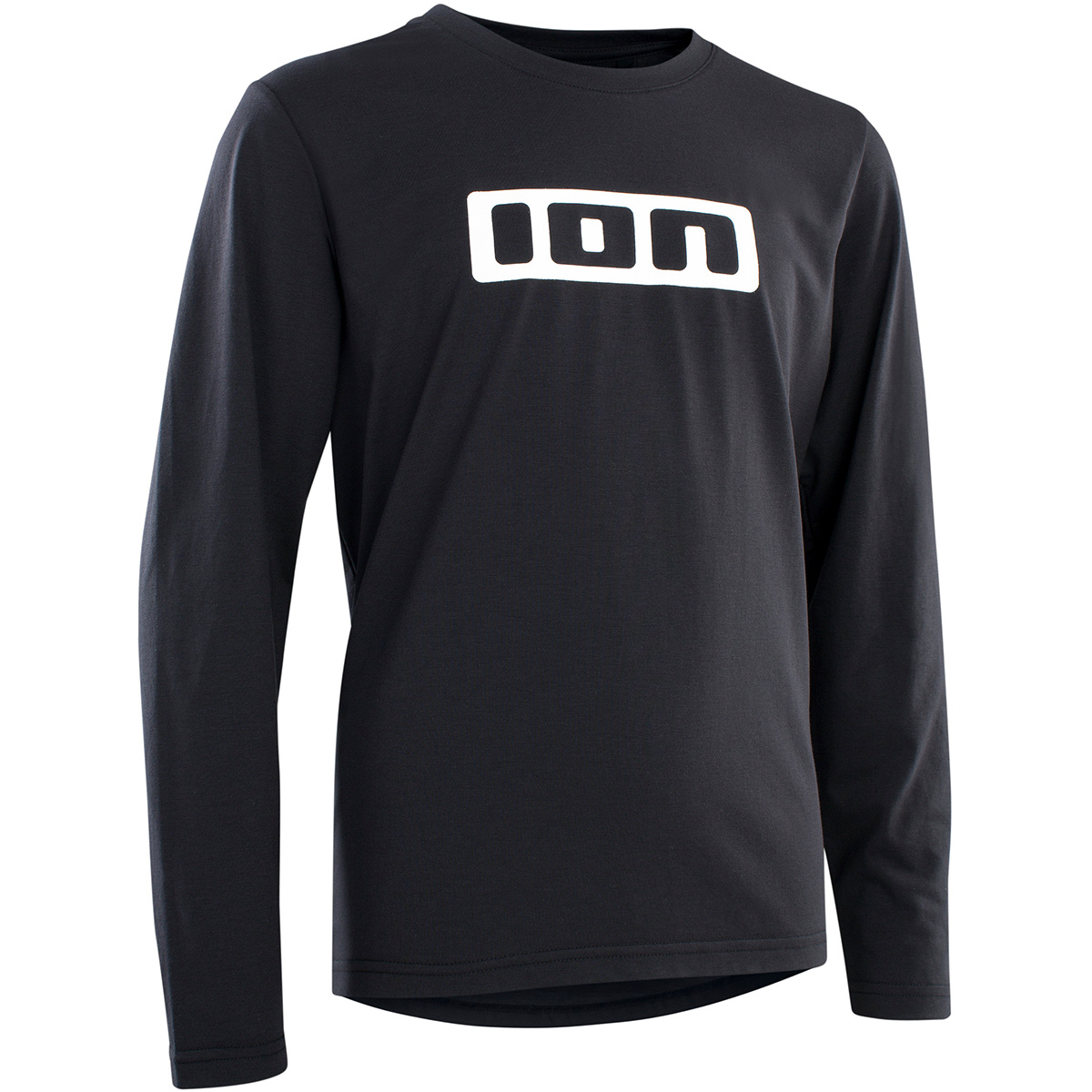 ION Kinder Logo DR LS Radtrikot (Größe 140, schwarz)