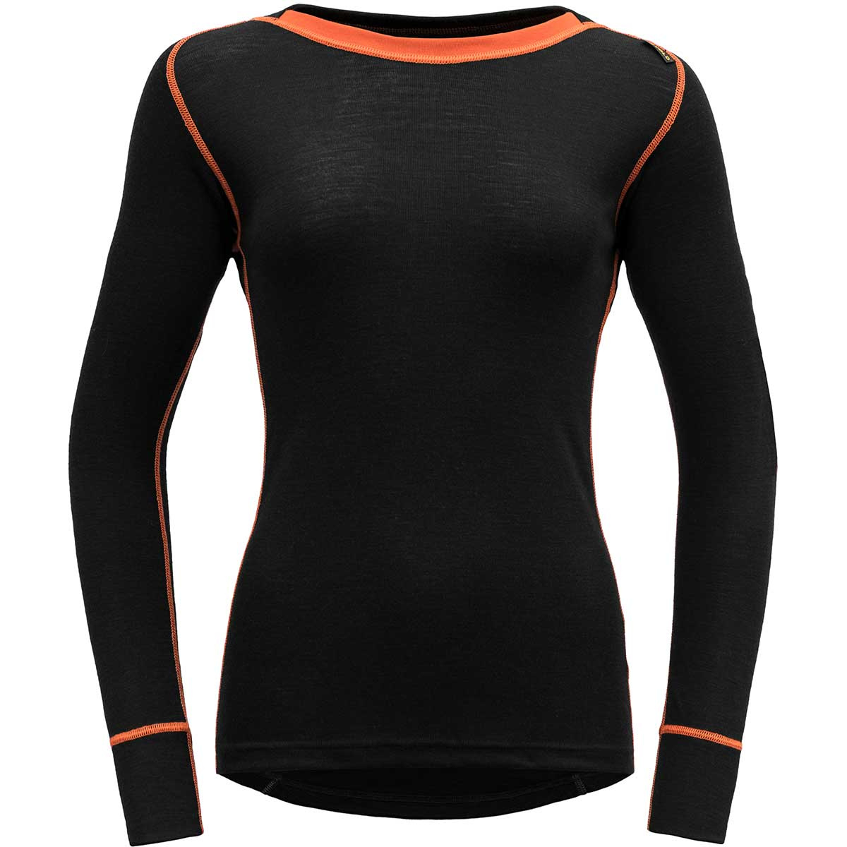 Devold Donna Maglia a maniche lunghe Basic (Taglia XL, Nero)
