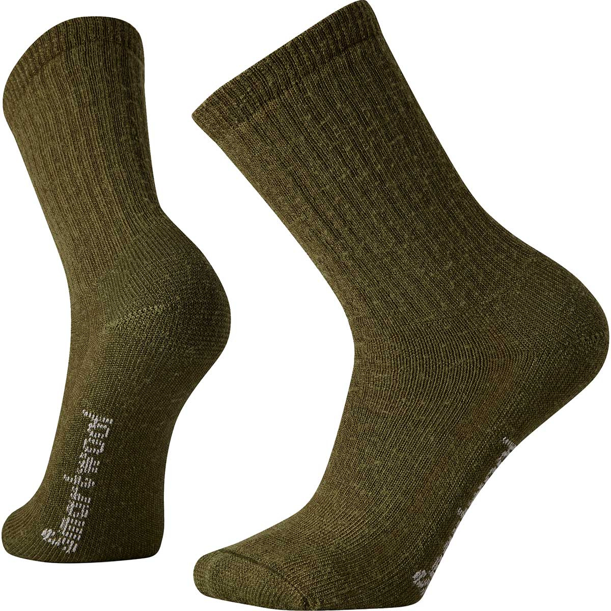 Smartwool Chaussettes Hike Classic Edition Solid Crew (taille 34 , Olive)