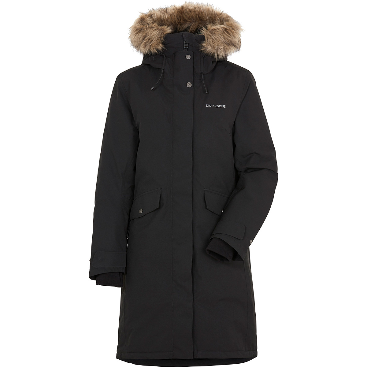 Didriksons Femme Parka Erika 3 (taille XS, Noir)