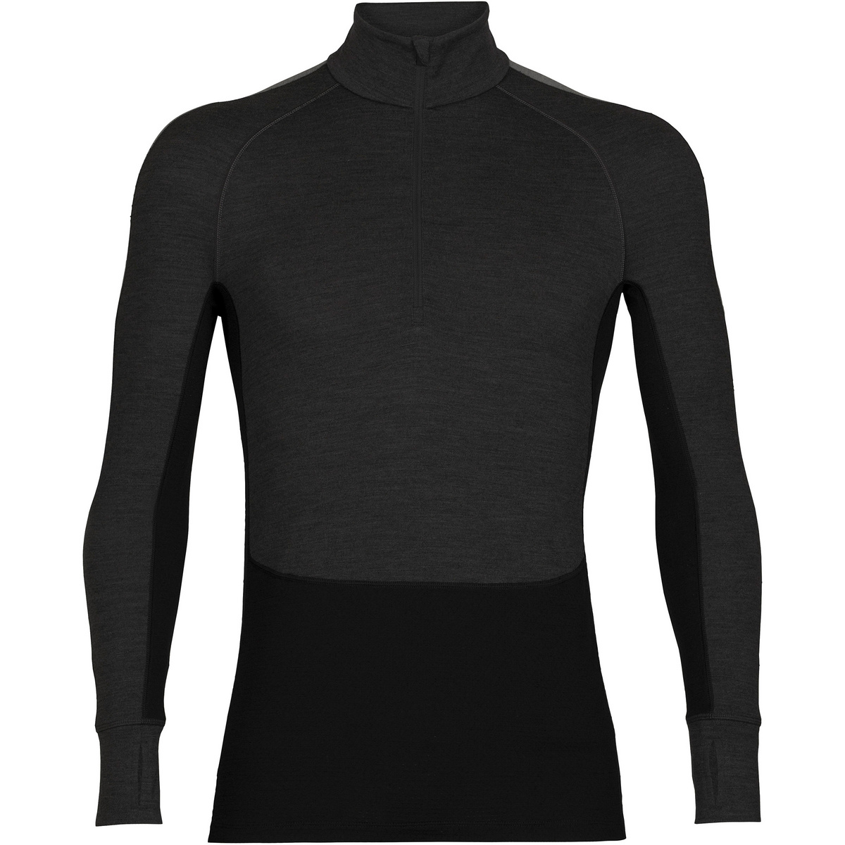 Icebreaker Homme T-shirt long ZoneKnit 260 Half Zip (taille S, Gris)