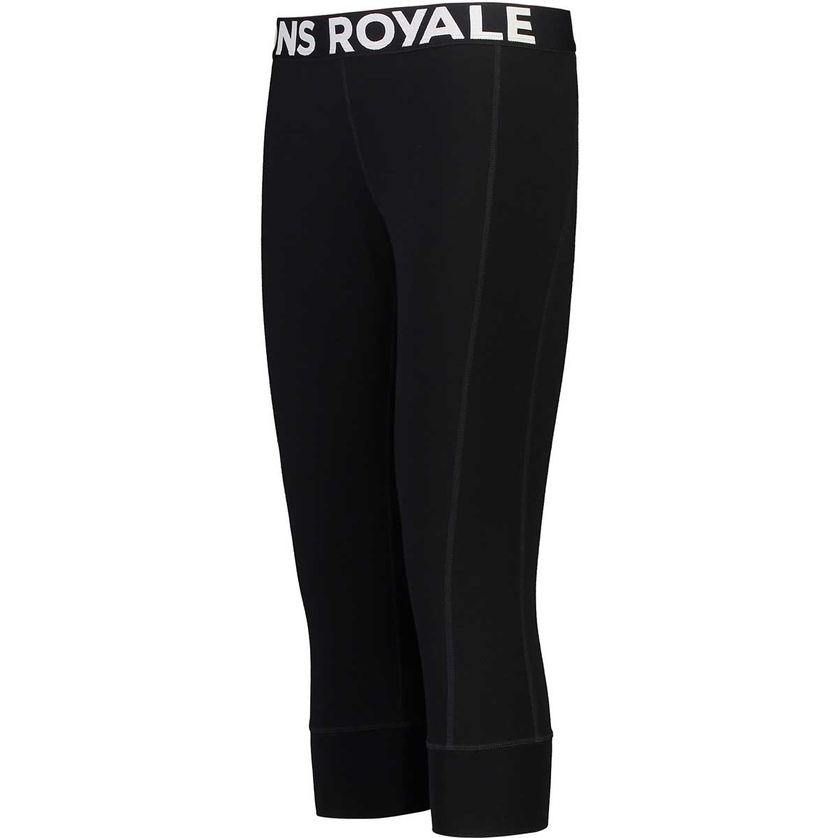 Mons Royale Femme Pantalon Cascade Merino Flex 200 3/4 (taille L, Noir)