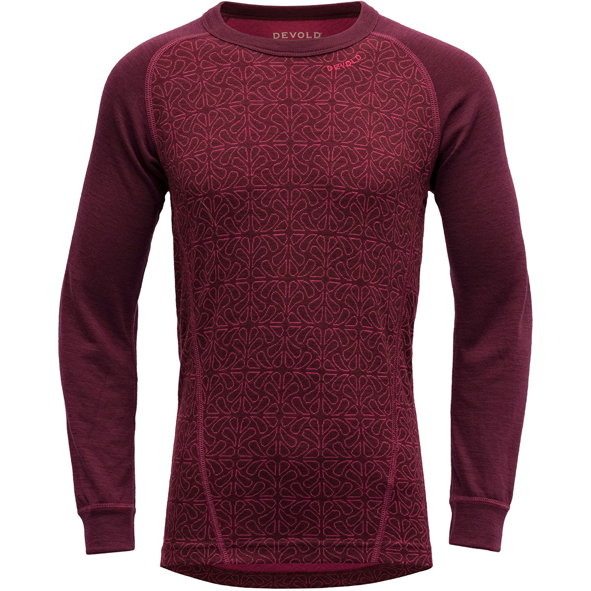 Devold Bambino Maglia a maniche lunghe Duo Active Merino (Taglia 152, Rosso)