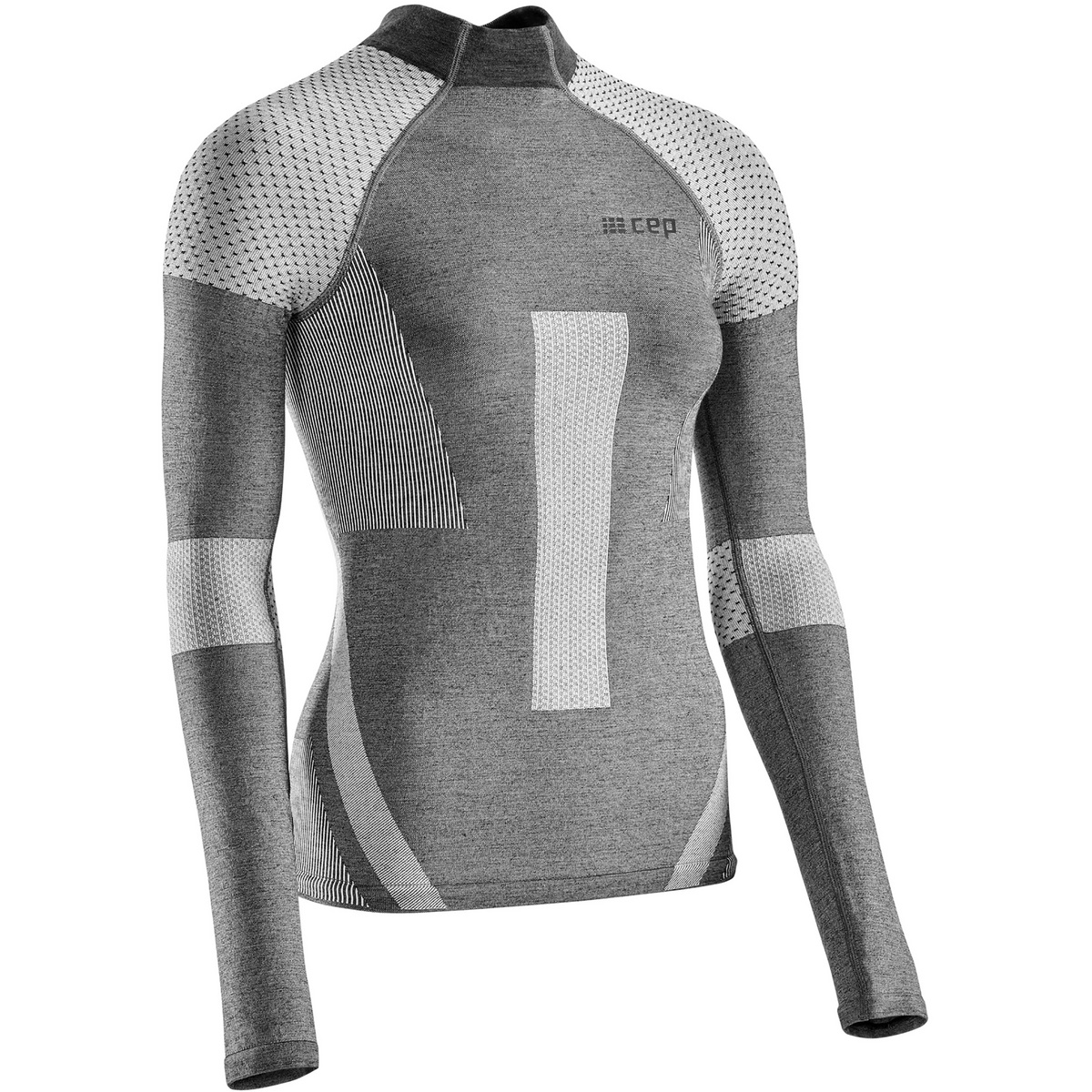 CEP Femme T-shirt long Ski Touring Base (taille S, Gris)