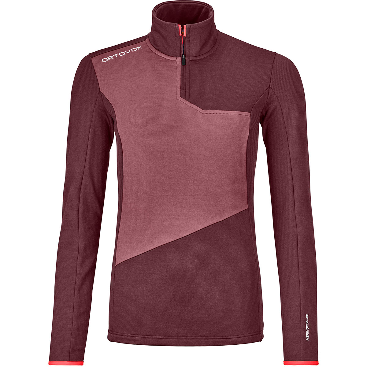 Image of Ortovox Donna Maglietta Fleece Light Zip Neck