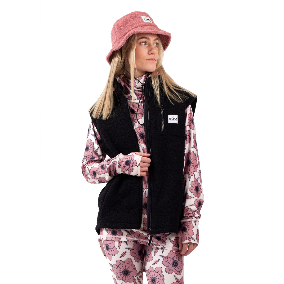 Eivy Donna Gilet Lumberjackie Sherpa (Taglia XS, Nero)