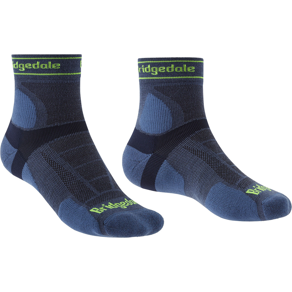 Bridgedale Uomo Calze 3/4 sportive con lana merino ultraleggere T2 (Taglia 36 , Blu)
