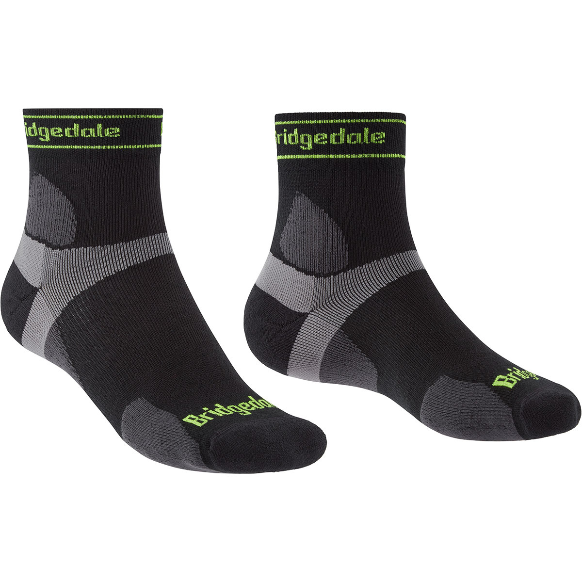 Bridgedale Uomo Calze 3/4 sportive con lana merino ultraleggere T2 (Taglia 36 , Nero)