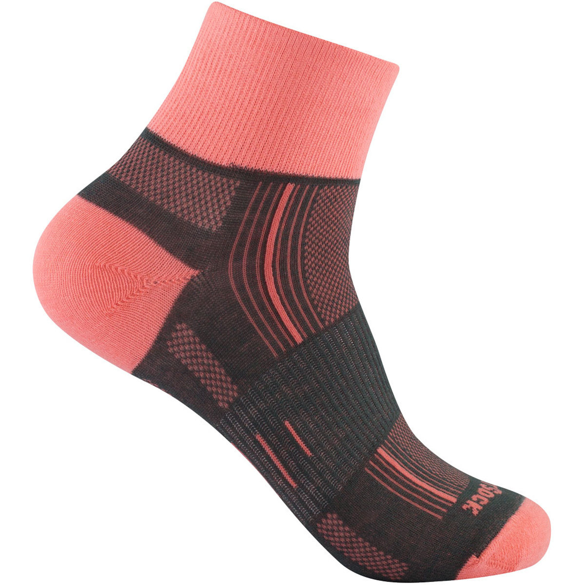 Wrightsock Stride Quarter Socken (Größe 34 , orange)