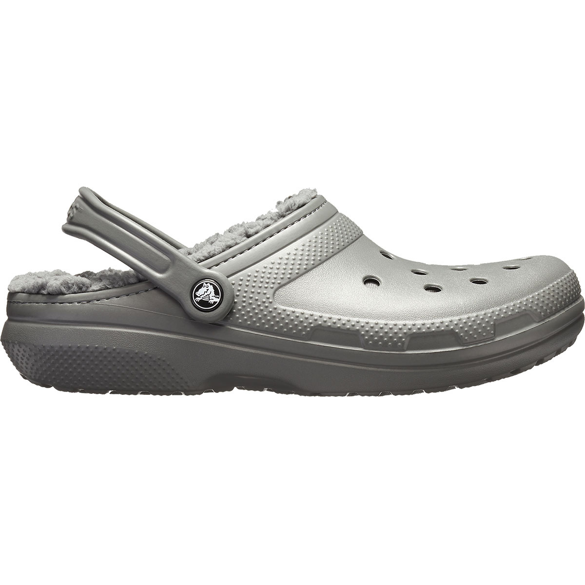 Crocs Classic Lined Clog Sandale (Größe 37 , grau)