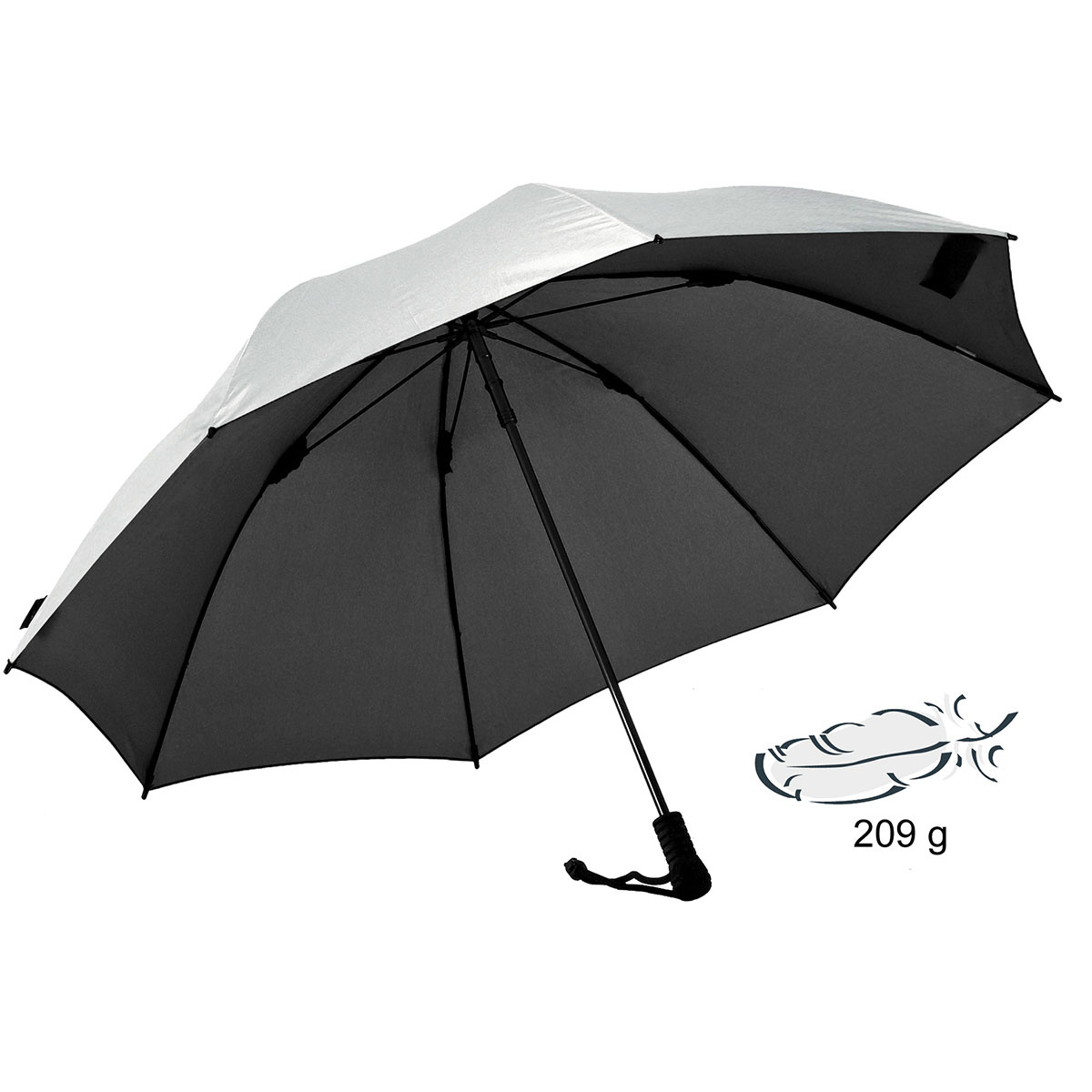 Euroschirm Ombrello Swing liteflex (Taglia One Size, Argento)