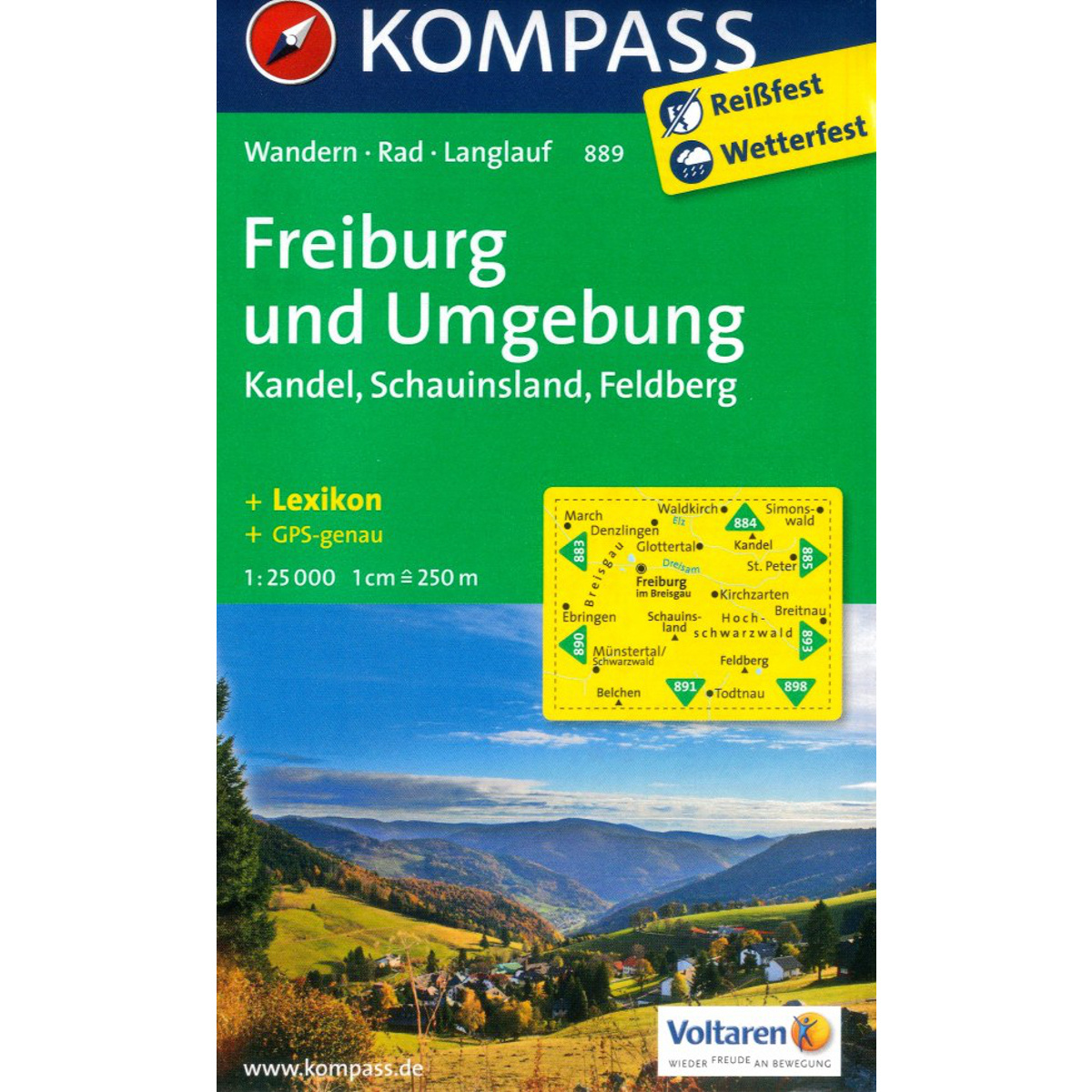 Image of Kompass Verlag WK 889 Freiburg und Umgebung