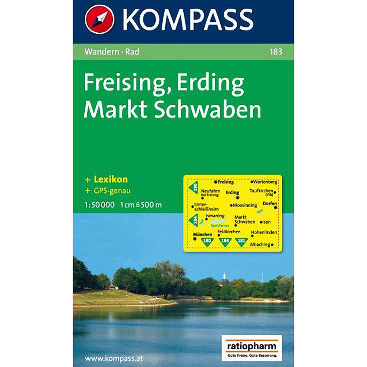 Image of Kompass Verlag WK 183 Freising-Erding-Markt Schwaben