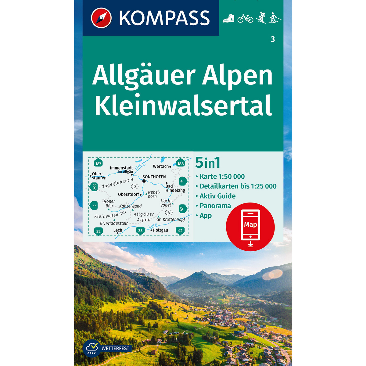 Image of Kompass Verlag WK 3 Allgäuer Alpen - Kleinwalsertal