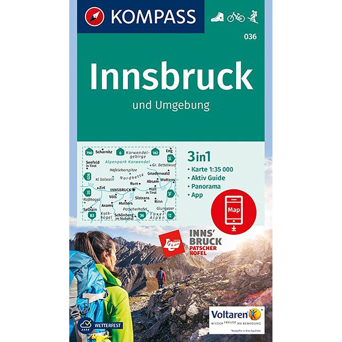 Image of Kompass Verlag WK 036 Innsbruck und Umgebung