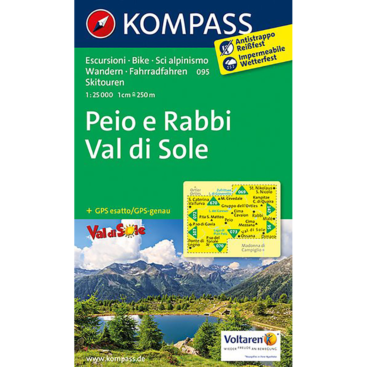 Image of Kompass Verlag WK 095 Val di Sole - Péjo e Rabbi