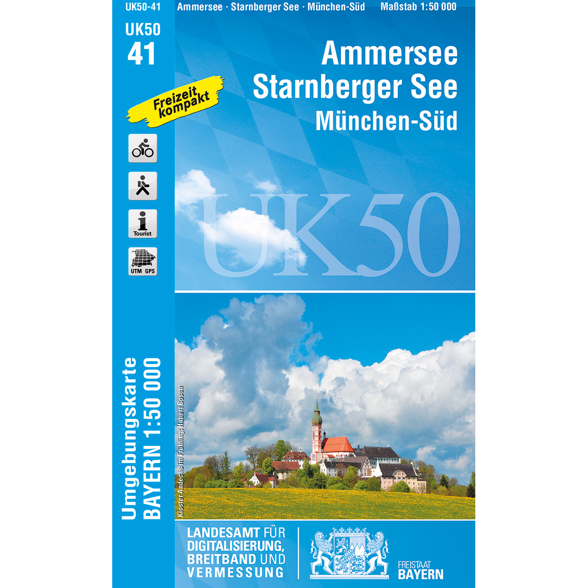 Image of Landesamt Digitalisierung, Breitband, Vermessung UK 50-41 Ammersee, Starnberger See, München-Süd