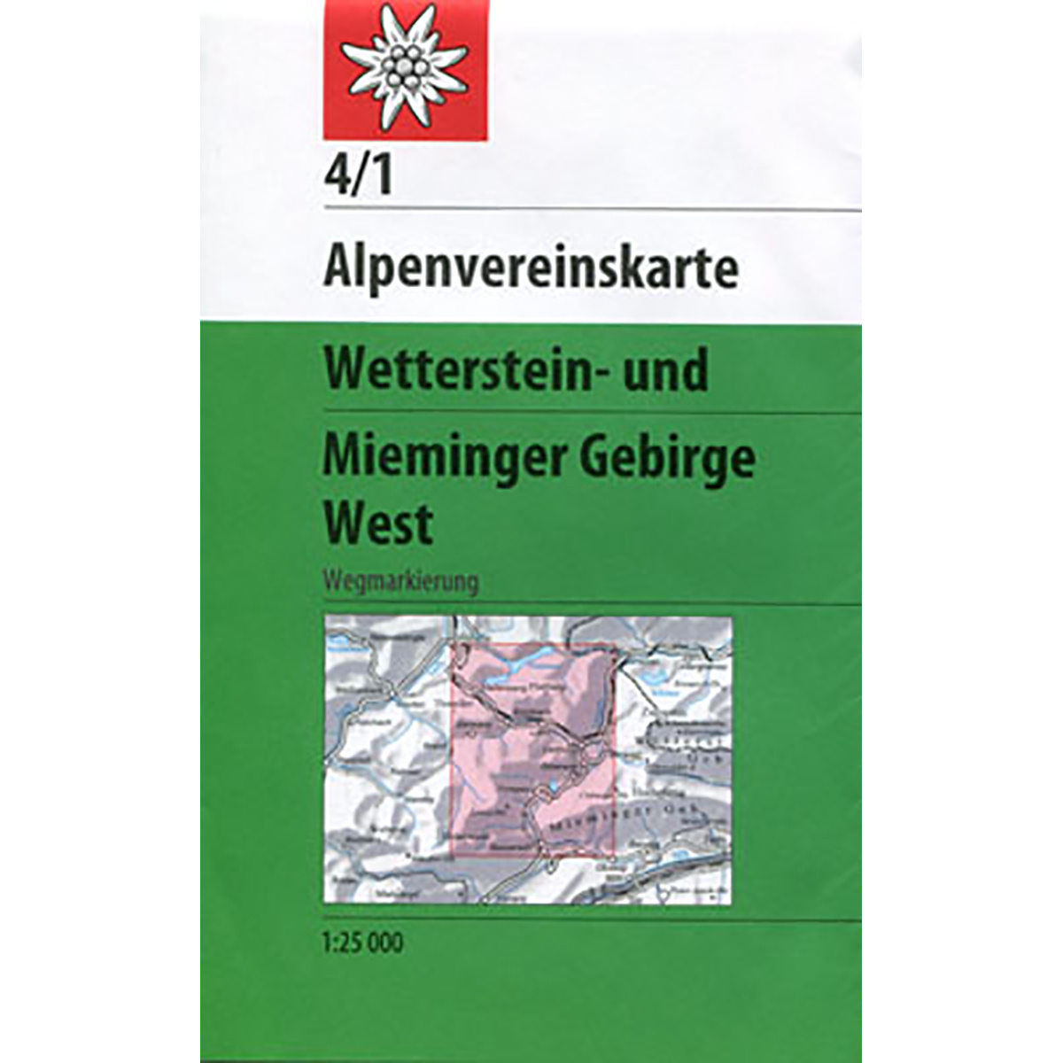 Image of DAV AV-Karte 4/1 Wetterstein- und Mieminger Geb. West