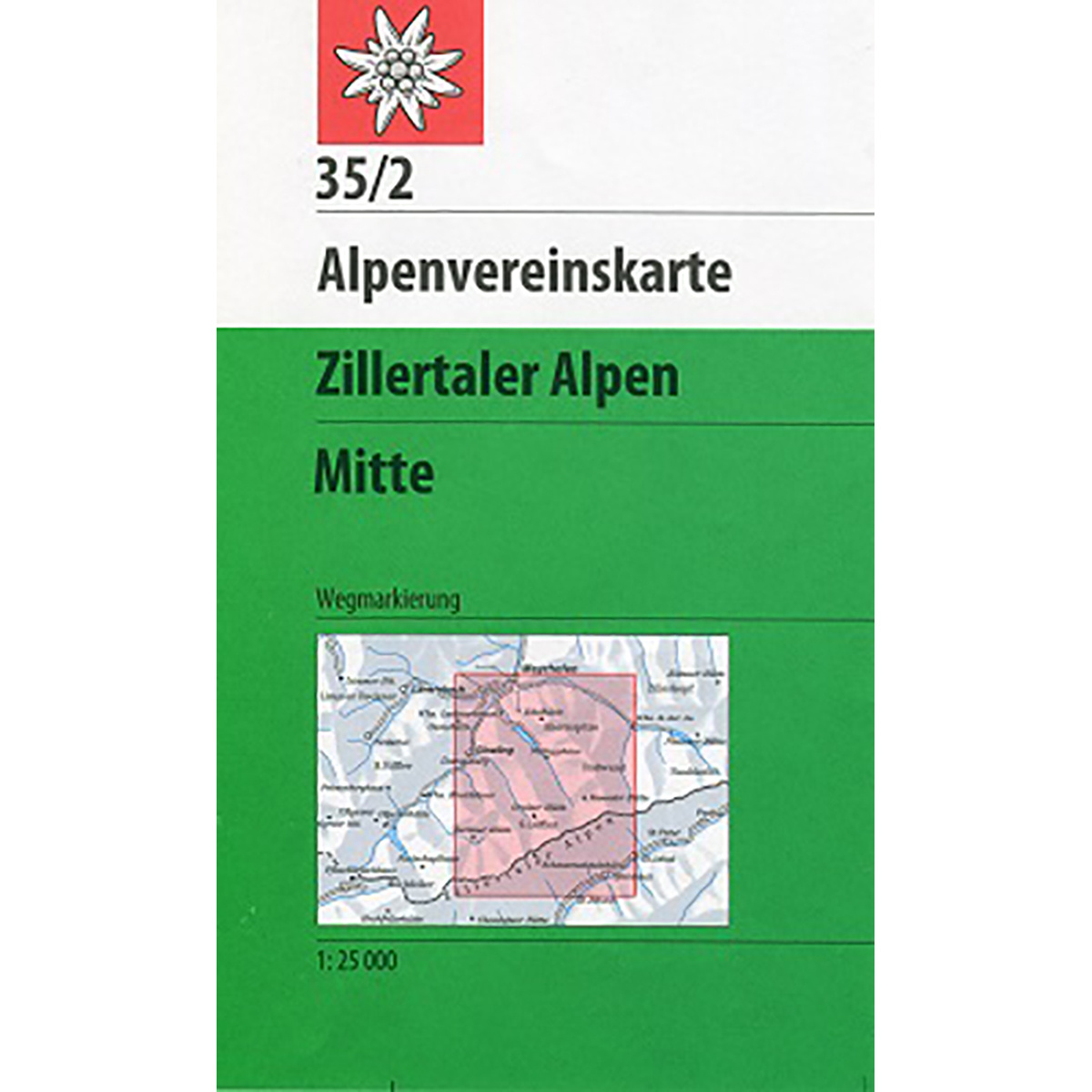 DAV AV-Karte 35/2 Zillertaler Alpen Mitte