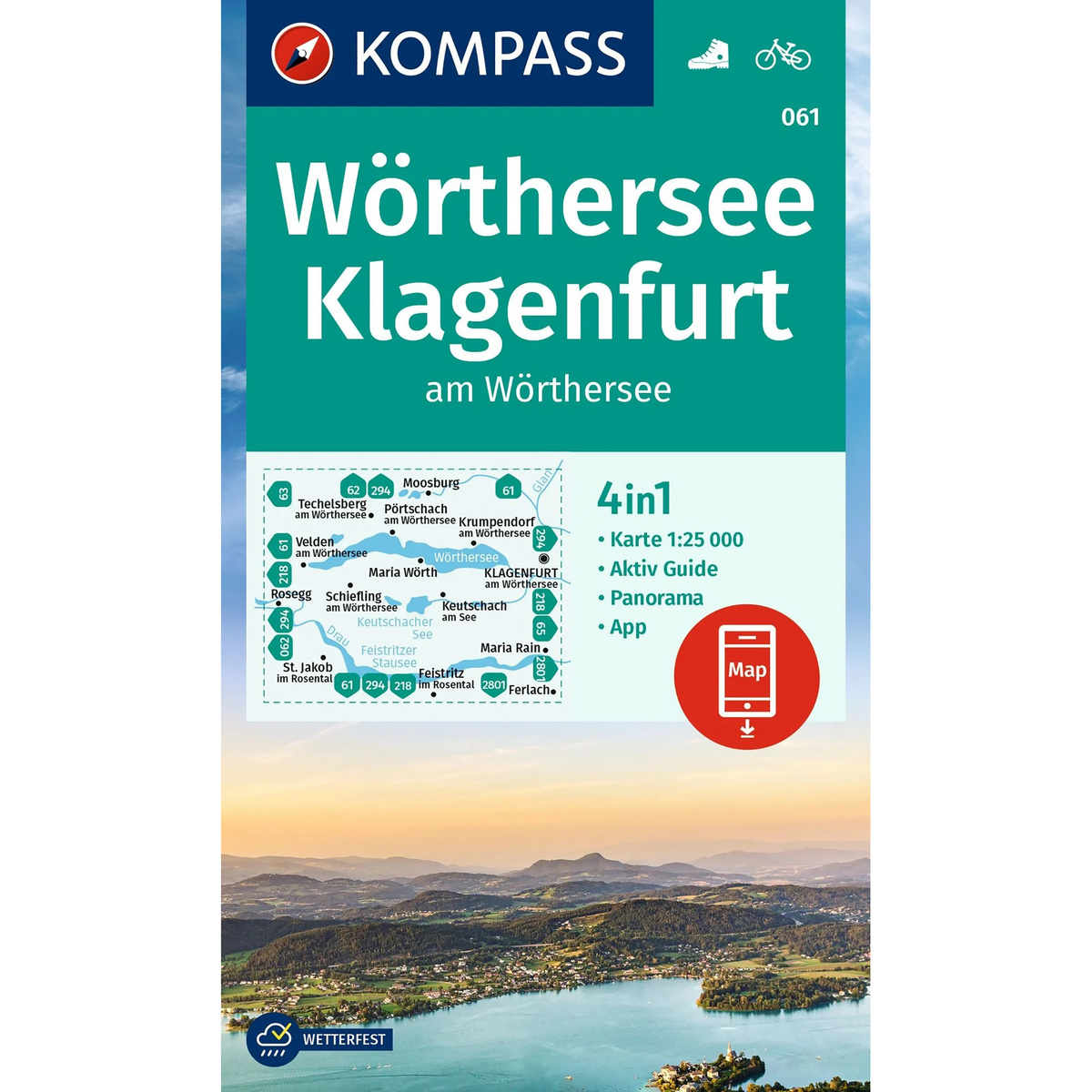 Kompass Verlag WK 61 Wörthersee - Klagenfurt (Größe One Size, akt. Nachaufl. 2023)