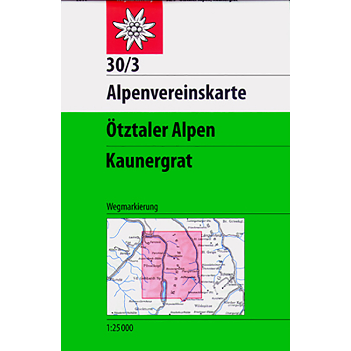 DAV AV-Karte 30/3 Ötztaler Alpen Kaunergrat (Größe One Size)