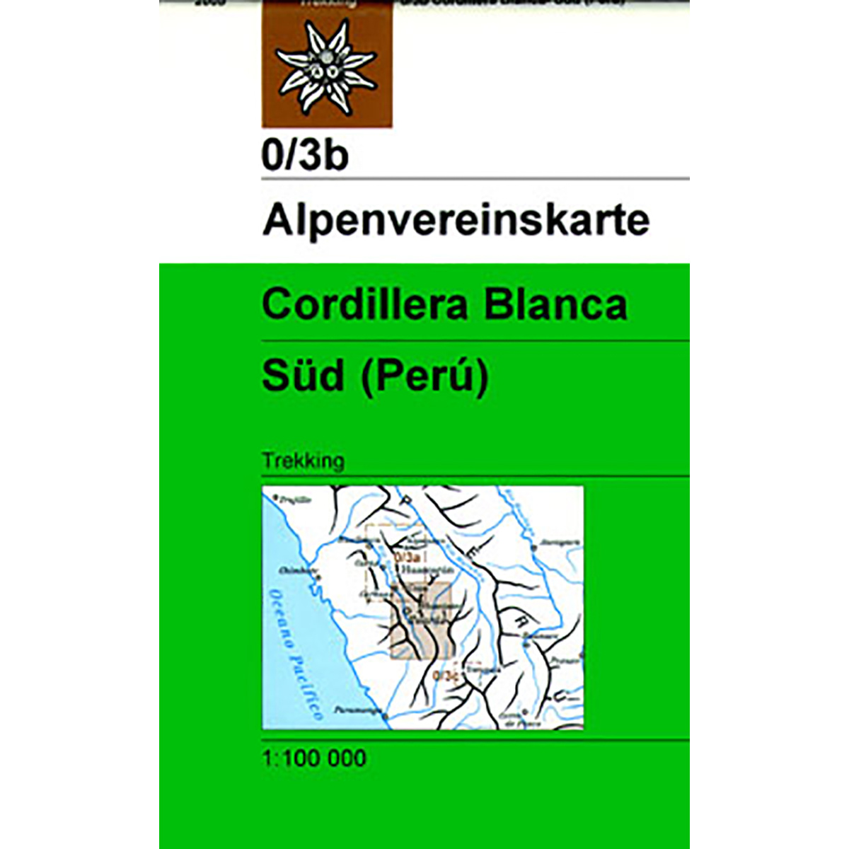 Image of DAV Cartina AV (Club Alpino) 0/3b Cordillera Blanca Süd (Perú)