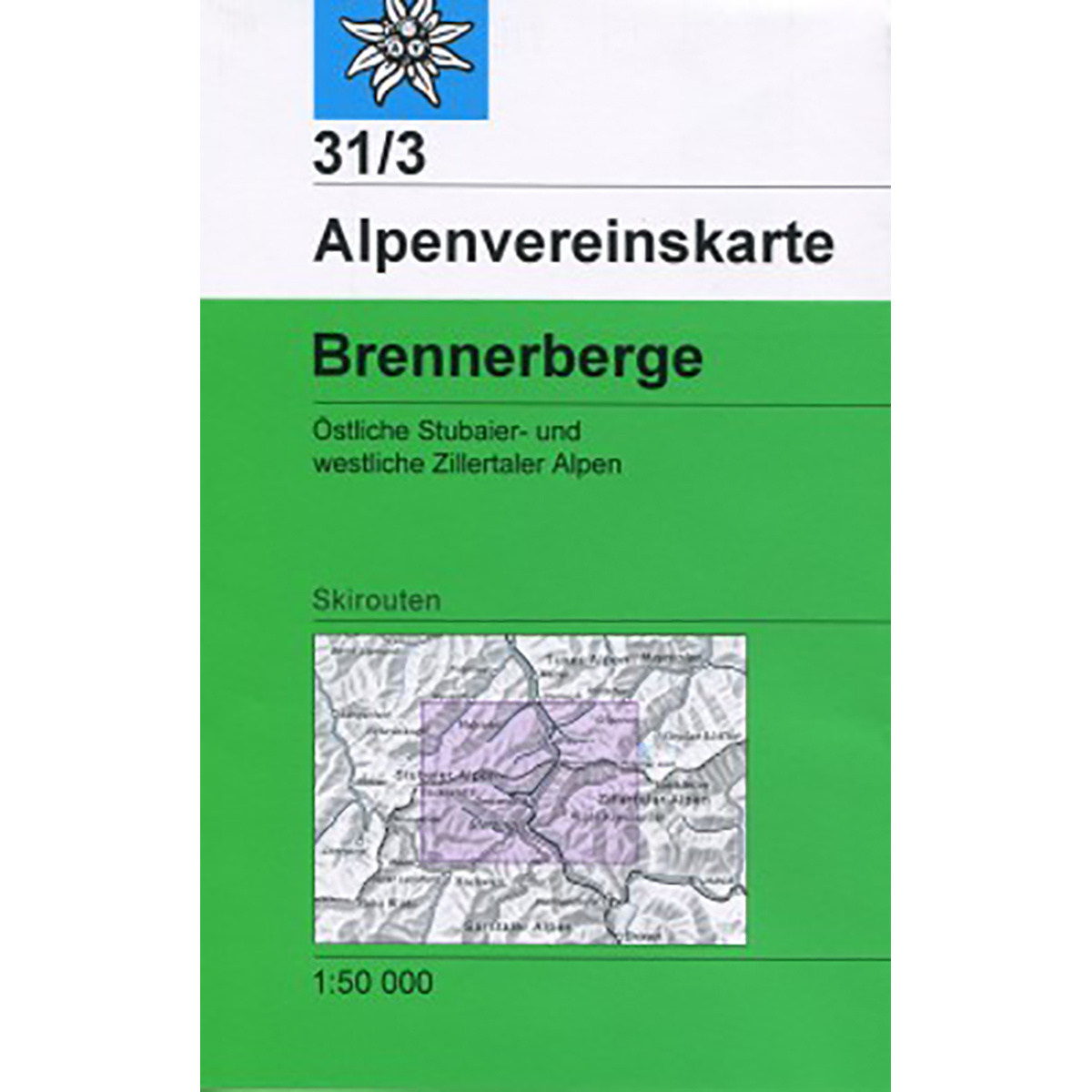 Image of DAV AV-Karte 31/3 Brennerberge, Skirouten