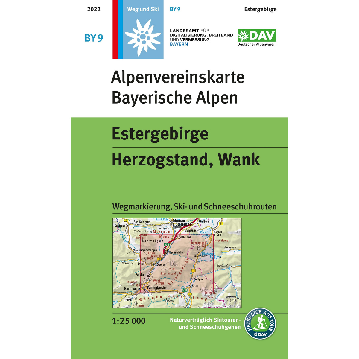 Image of DAV AV-Karte BY 9 Estergebirge, Herzogstand, Wank