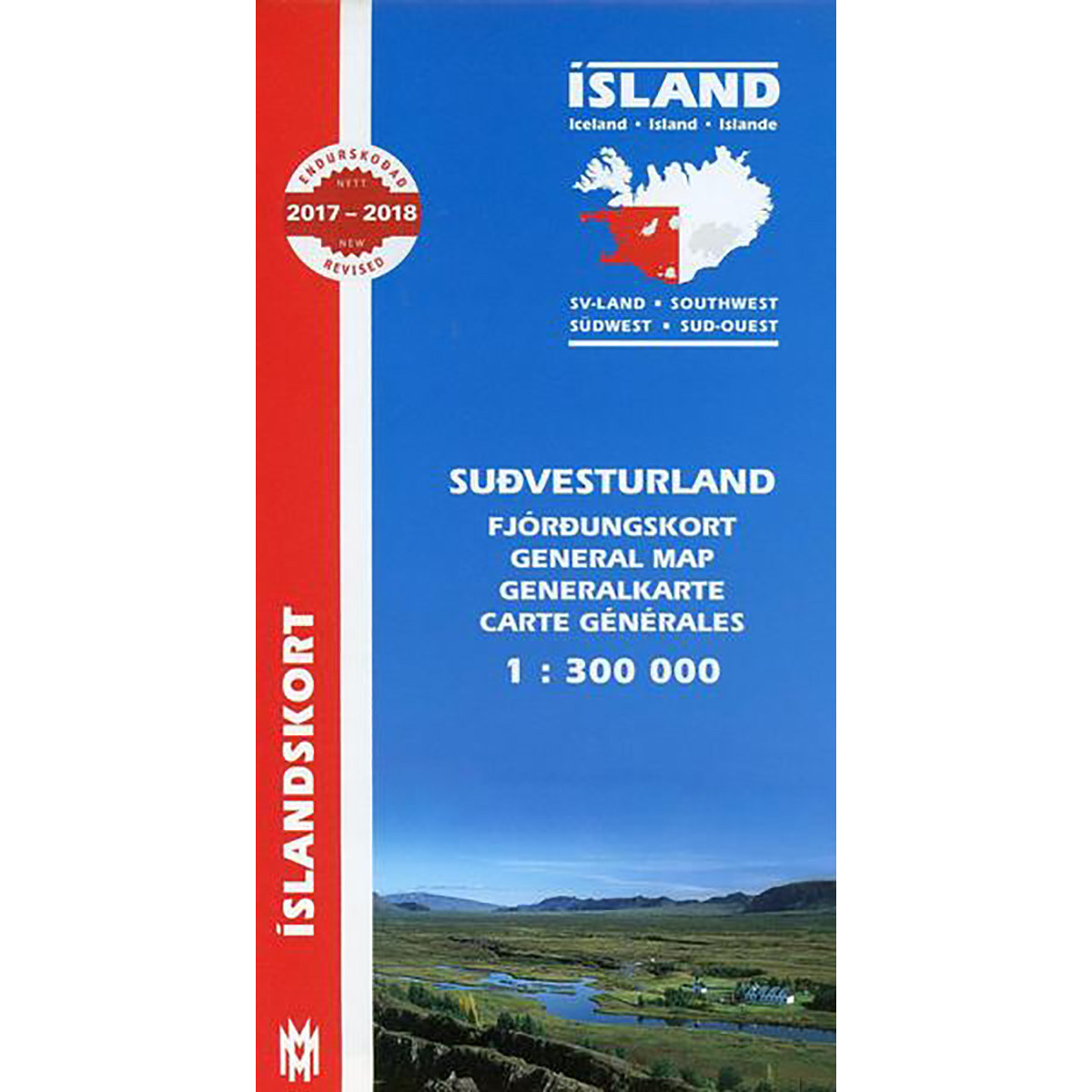 Image of Mal og menning Island Generalkarte Südwest 300T