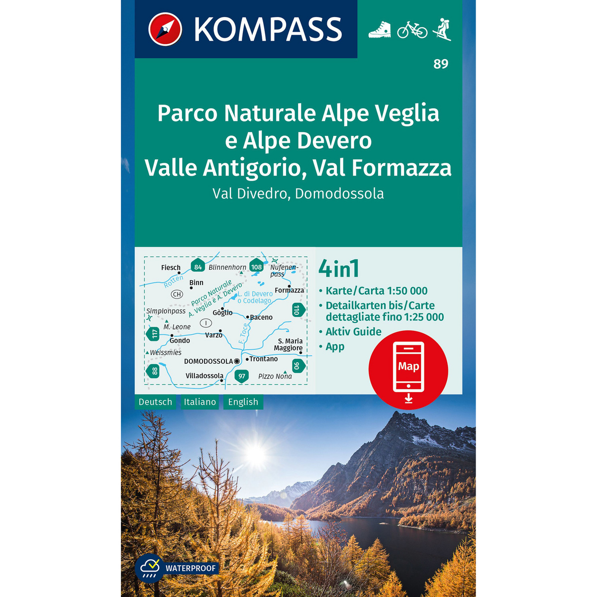 Image of Kompass Verlag WK 89 Parco Naturale Alpe Veglia e Alpe