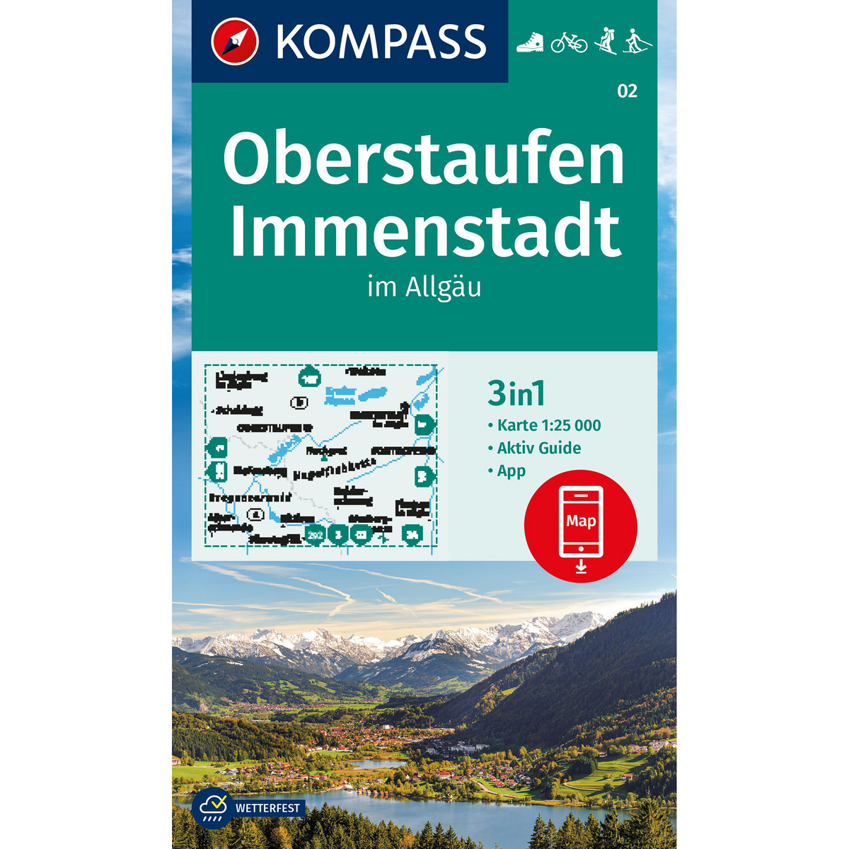Image of Kompass Verlag WK 2 Oberstaufen - Immenstadt im Allgäu