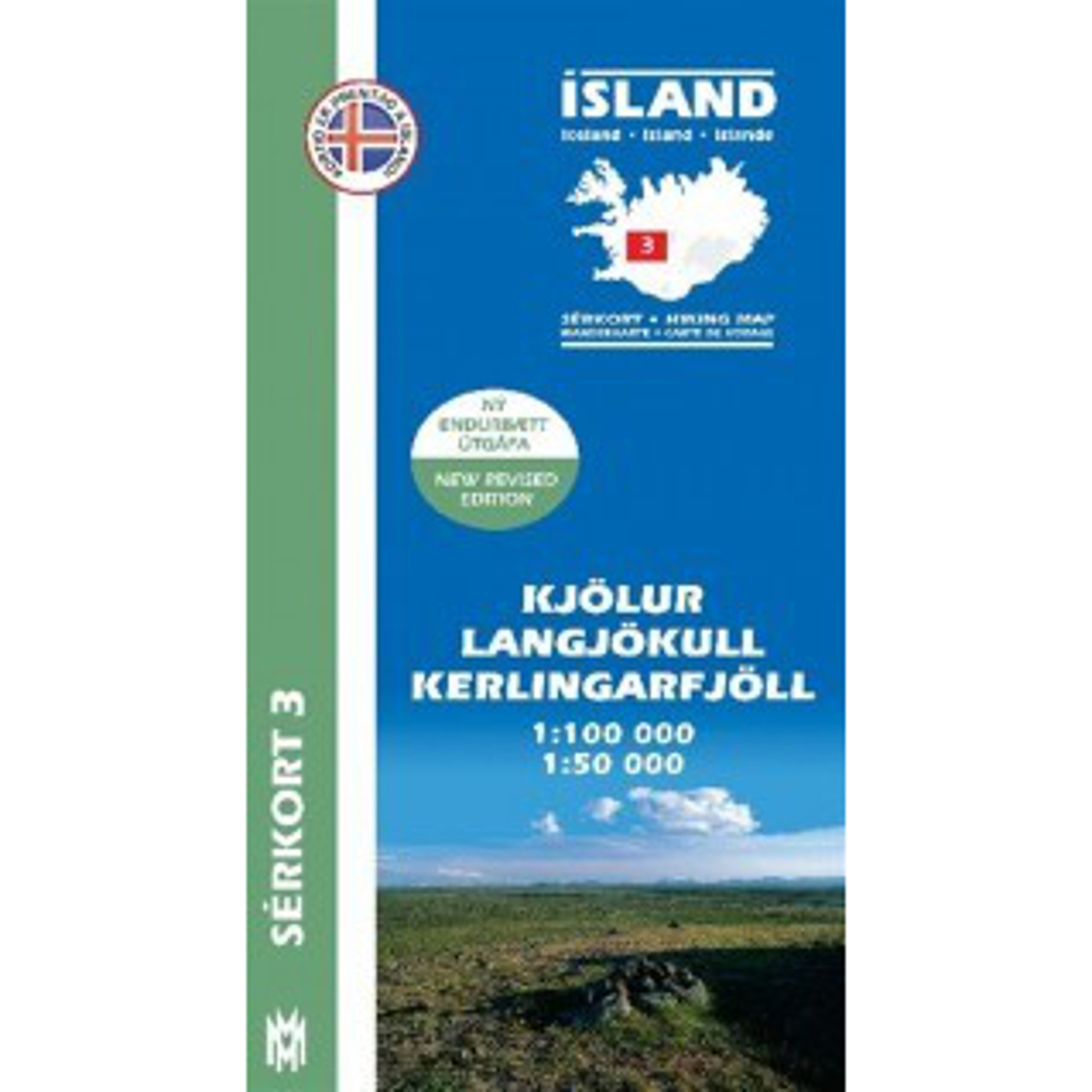 Image of Mal og menning Island Serkort 3 Kjölur-Langjökull