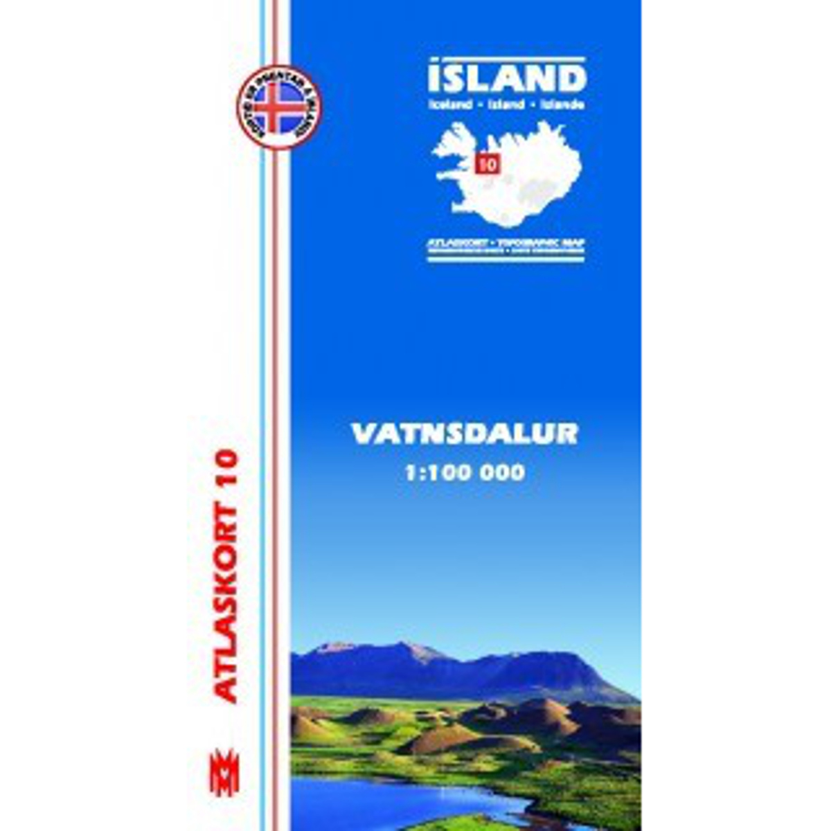 Image of Mal og menning Island Atlaskort 10 Vatnsdalur
