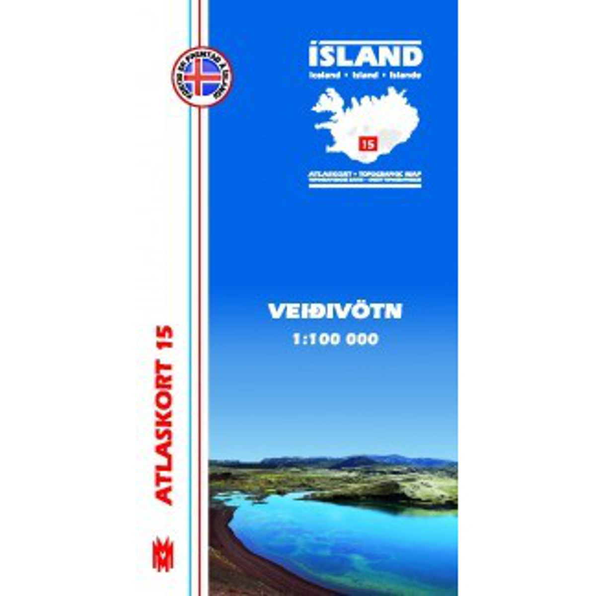 Image of Mal og menning Island Atlaskort 15 Veidivötn