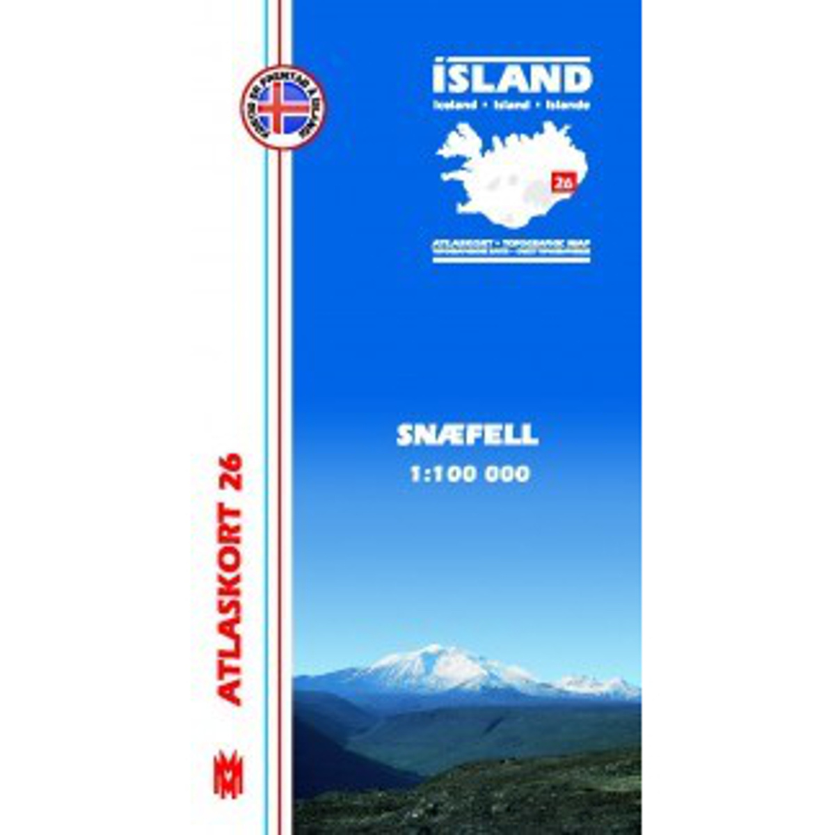 Image of Mal og menning Island Atlaskort 26 Snaefell