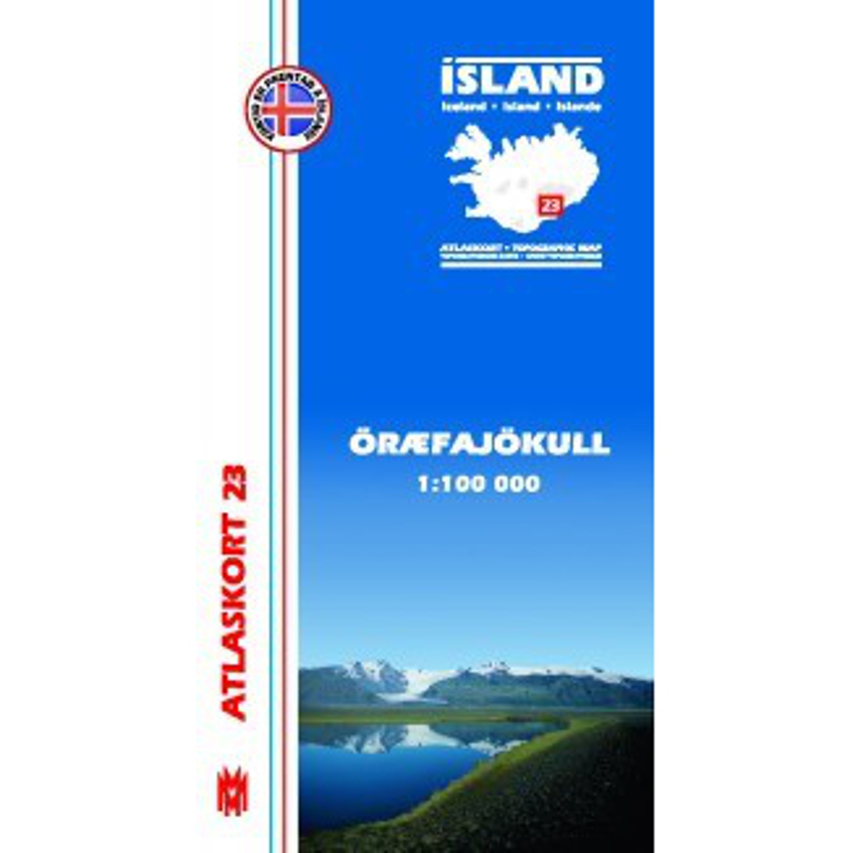 Image of Mal og menning Island Atlaskort 23 Öraefajökull