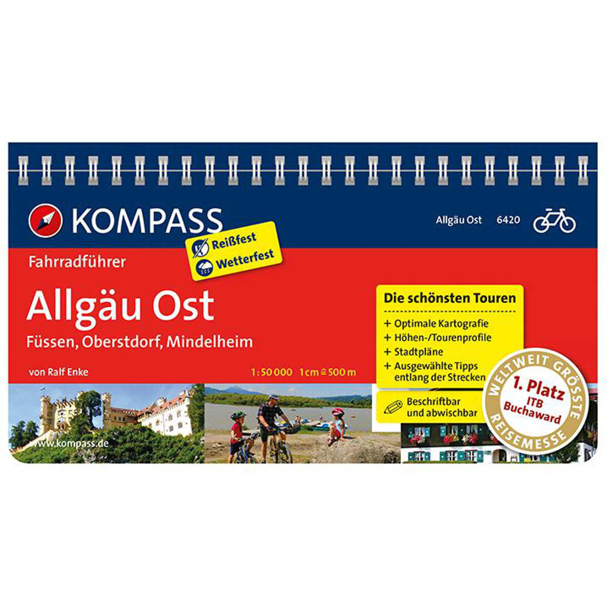 Image of Kompass Verlag Allgäu Ost 6420 Fahrradführer