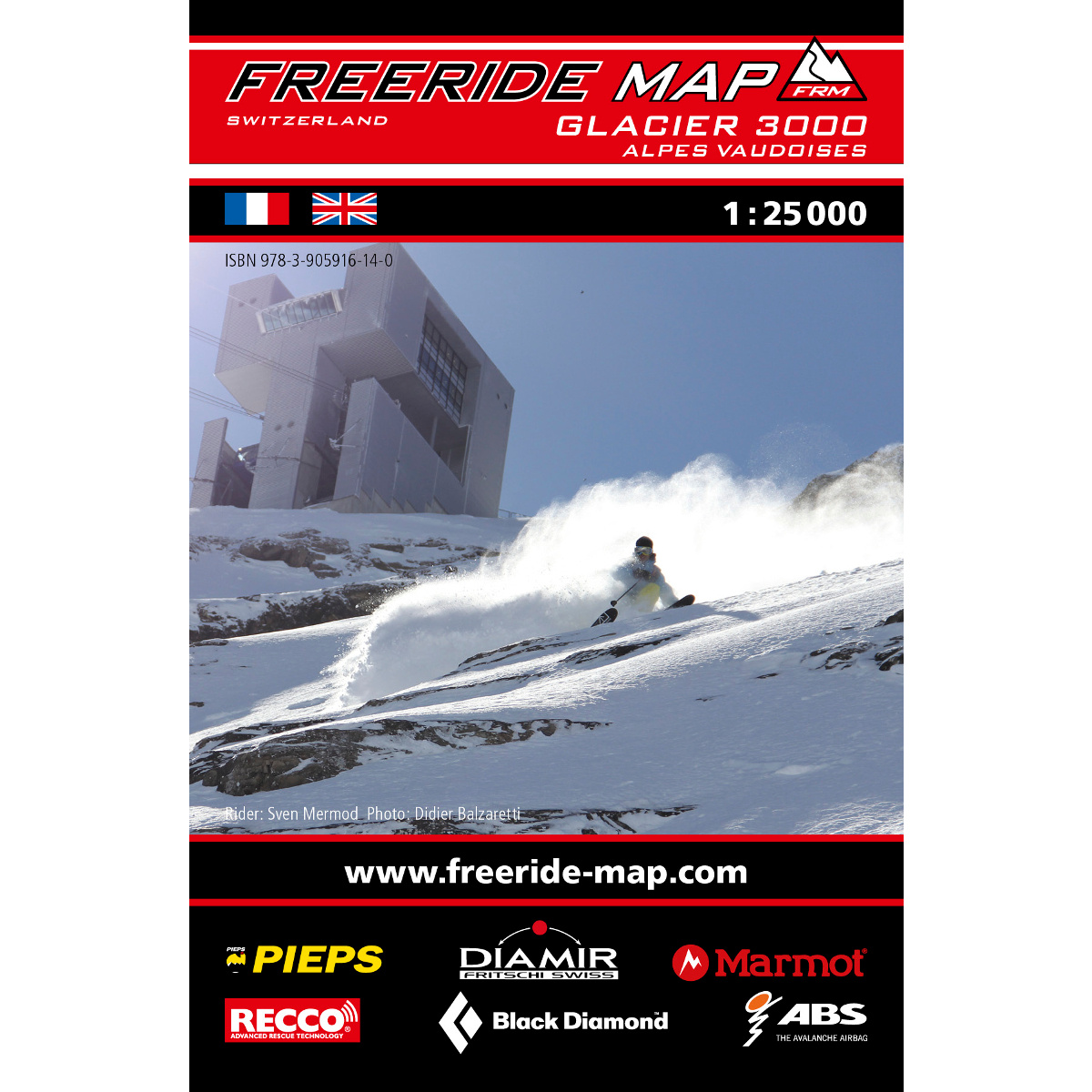 Freeride Map Glacier3000/Alpes Vaudoises - Ski (Größe One Size)