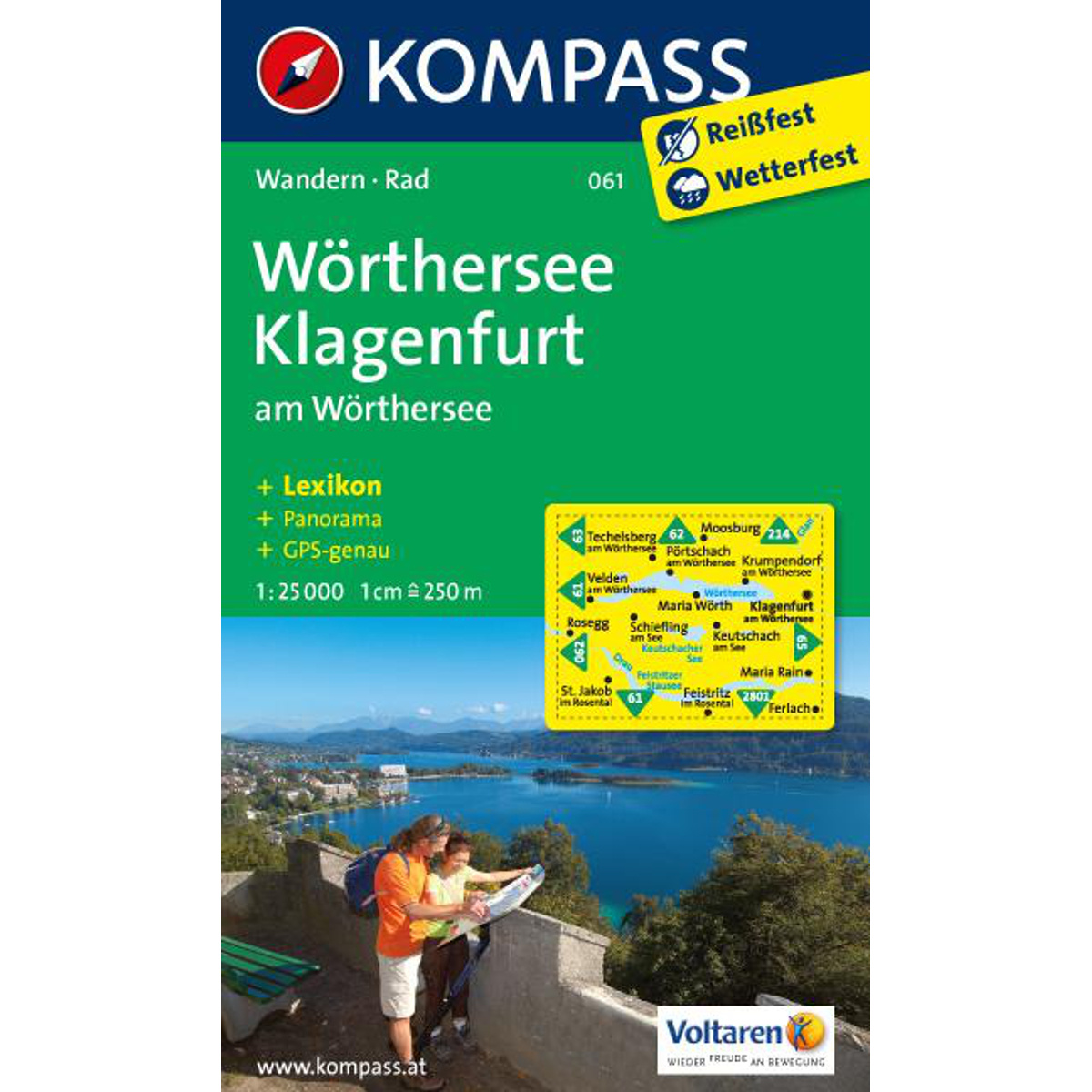Image of Kompass Verlag WK 061 Wörthersee - Klagenfurt