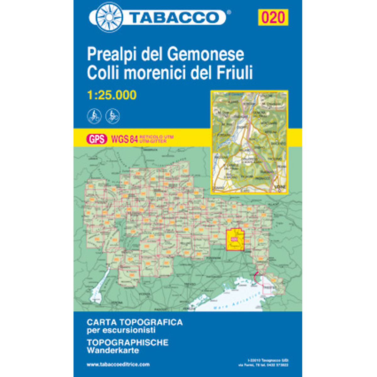 Image of Tabacco Prealpi del Gemonese-C. Morenici del Friuli 020 Wk