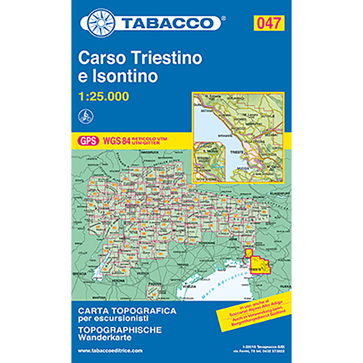 Image of Tabacco Carso Triestino e Isontino 047 Wanderkarte
