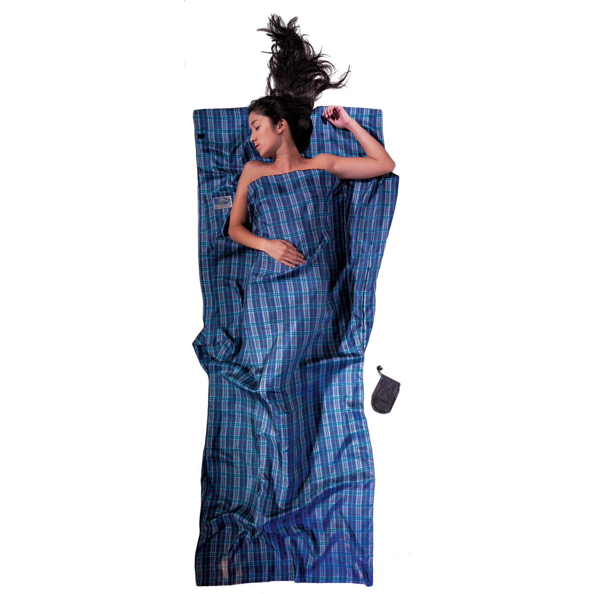 Cocoon TravelSheet Silk Schlafsack (Größe max. 210cm, blau)